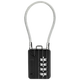 Baige Small Passion Bloqueo Lanzamiento de equipaje Lock Packpack contraseña Caída de acero Bloque de almacenamiento Negro CW135962