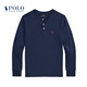 Polo Ralph Lauren Boys' Classic Cotton Jersey Henley RL43151 410-Dark Blue M