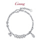 GsunG Platinum PT950 Bracelet Women's Five Emperors Money Pure Platinum Bracelet Gourd Style Lucky Bracelet Birthday Gift Priced by Gram, Contact Customer Service Before Buying