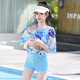 恒源祥2025新款泳衣女士保守分体泡温泉三件套大码胖mm遮肉显瘦泳装 869-粉色(升级版面料) S (70-80斤)