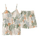 COLORFUL GEMS吊带睡衣女夏季款带胸垫棉纱布家居服2025短袖棉套装 JYR-吊带套N5010 170 M