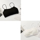 NJSKAKW pure cotton underwear student top-up Korean version of the beautiful back sling wrapped bra tube top junior high school girls underwear high school students single pack black one size fits all 70-125Jin Jin is equal to 0.5 kg
