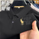 酷奇豪保罗衫夏热天翻领t恤官网旗舰店夏季防风中青年珠地男士翻领短袖 829白色+黑色 【高端】 M  建议100-120斤