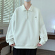Hualin Fashion New Revers Sweatshirt Herren-Langsalz Trendy Shirt Lose Hong Kong Style T-Shirt Spring und Herbst 9926 Green XL 115-130jin [Jin entspricht 0,5 kg]