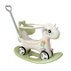 Rocking Horse Trojan Horse Children's Rocking Horse Baby Baby Rocking Car Yo-Yo Car Two-in-One Gift Toy Blue + Backrest + Push Rod + Guardrail
