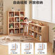 LEADTEK all-solid wood bookshelf storage rack floor-standing solid wood bookcase display cabinet student storage cabinet low cabinet cabinet storage cabinet recommended by the store manager 8 grids on the second floor 120x30x60cm-comes with anti-collision corner cover