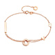 Yadige 18K rose gold LOVE bracelet Internet celebrity model AU750 color gold gold bracelet girlfriend anklet gift 18K rose gold bracelet with certificate