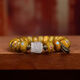 CHAUIYIN FAO Yin Tibetan Return Duobao Inlaid Pills Bead Bracelet Single-ring Cat Eye Stone Glass Accessories Yak Bone Inscription Bracelet A 13565mm
