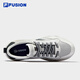 Chaussures pour hommes Fusion Fusion, chaussures de vie de skateboard, 2025 Nouvelles chaussures de coup de pied, chaussures en toile à 2 génération, blancs, blanc / antarctique gris-bc 41