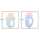 Baby toys baby hand rattle teether 0-1 years old chewable teether early education educational grasping training comfort toy fruit 4-piece set + radish + corn can be boiled soft rubber rattle