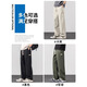 Charlotte European and American pure cotton casual pants for men, trendy and versatile, loose and drapey, wide-legged, handsome straight-leg sweatpants for spring and summer 2712 Khaki XL recommended 130-145Jin Jin equals 0.5 kg