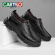 Katile Crocodile Herren-Lederschuhe atmungsbezogener sommerlicher Sommer Hollow Stanzen echtes Lederdaddy's Sandals Schuhe Schwarz- Hollow atmable-ew6629t 39 _ Ausstandard Lederschuh Größe