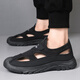Ranao Sandals Herren 2025 Sommer Neue lässige Männerschuhe Mesh atmable Loch Schuhe Fuß Cover Sport Wating Beach Schuhe FH-Diamond S826 Black 41