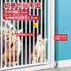 No-punch pet gate fence, anti-cat isolation fence, dog guardrail, indoor anti-jump railing, encrypted cat cage, customized, white, height 170 cm (+ cat door customized), width range 118-126 cm, please note when placing an order