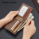 Cnoles Herren Brieftasche Kurzer Brieftasche Mehrere Karten Multifunktionskarten Karten Brieftasche Geburtstagsgeschenk für Papa Freund Ehemann Brown Brown