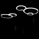 Leshi (NVC) 2025 Neue Sternring Kronleuchter Wohnzimmer Jingxiao Star Diamond Moderne einfache Esszimmerlampe Runde neue LED Hanging Lampe Stern Ring MZD1585+Vier Ringe+dreifarbige Lichtwechsel+intelligent