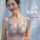 莫代尔内衣女无钢圈小胸聚拢收副乳防下垂2025年新款平胸专用文胸罩 香槟+灰紫(两件装) 75C  34 薄杯