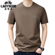 Algodón clásico de algodón puro Camiseta de manga corta de manga de manga de hombres de moda