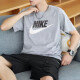 Nike (Nike) Camiseta deportiva de algodón de algodón puro de manga corto gris Floja de cinco trimestres de cinco cuartos