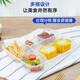 Edo disposable five-compartment lunch box transparent fast food box with lid picnic box lunch box takeaway packaging box 1000ml*50 pieces