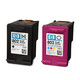 HP (HP) CARTRIDGES D'INK 802 d'origine pour HP Desktop 1050/2050/1010/1000/2000/1510 802 (noir + couleur) Double emballage / (environ 120 + 100 pages)