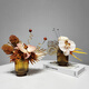 Chêne manoir nordique plantes vertes haut de gamme fausse fleur modèle chambre hôtel salon réception de fleur immortelle simulation de fleur art art ornements artisanat 1421a appliance de fleur en verre + fleur simulée