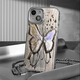 Povorm adapté pour Apple 15Promax Mobile Phone Case Nouveau 14 Retro 13 Dream 12 Niche Cartoon 11 Spring XS Anti-Fall xr couple Internet Celebrity plus femelle iPhone Hard Shell Light Pink - Textured Butterfly Yla723 Flat iPhone 14 Plus