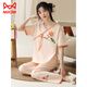 Catman (Miiow) Pajamas à manches courtes pour femmes Summer New Chinese Style mince Coton Home Clothers peut être porté à l'extérieur pour l'été décontracté Lzy9906 XL (recommandé 115-130jin [Jin est égal à 0,5 kg]))