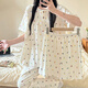 S.SOFEA夏季新款甜美卡通女睡衣三件套可外穿家居服套装 HS  SW761# 185 XXL