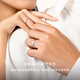 CRD Ke Laidi Spot Sparkling PT950 Platinum Ring Platinum Brushed Simple Couple Ring Wedding PQ00066 No. 13-3.40g