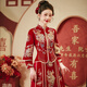 Youzhao XiUhe Hochzeit Braut 2025 Chinesische Hochzeitskleid Hochzeit Toast Hochzeit Kleidung Kleine Hochzeitskleidung Frauen Home Hochzeit Kleidung Hochzeit Kleidung Velvet (New Crown Tiara) Perle Stickerei s