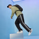 阿迪达斯 （adidas）休闲舒适运动裤男装轻运动EI9761   黑色/白 均码   xs