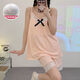 COLORFUL GEMS夏季蕾丝露背睡衣女两件套带胸垫家居服 JDX-757紫色 170 M