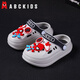 ABC Kids's Hole Shoe Shoes Boys New Spider-Man Sporters Summer Beach Shoes Beach Beach Anti-Slip Soft Sole Breathable Cartoon Slippers Grey Black [Spider-Man] 28-29 [Longitud interna de 19cm]