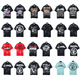 
Ziweiqi Meishi Hell Letter Print Couple Short Sleeve T-shirt Summer Loose Casual Style 691 Wash Black S