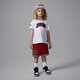 Nike (NIKE) Jordan Offizielles Nike Jordan Jungen- und Kleinkind-Playoff-T-Shirt und Mesh-Shorts-Set Sommer II2533 687 Fitness Rot 120 M