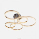 Leshi Lighting (NVC) Leshi Lighting Physical Store Jishuo Serie Circle Wohnzimmer Esszimmer Schlafzimmer Deckenleuchten Offline 12188 Vier-Ring 82 Watt Durchmesser 99 cm Drei Farben