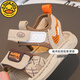 G.Duckkids Sandalias para niños 2025 Summer Nuevos niños Sandalias sin deslizamiento de estilo coreano zapatos para niños casuales zapatos de playa Coffe de café 24 Longitud interior/15 cm
