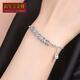 Centennial Baojinxiang Pt950 platinum bracelet for women, platinum bracelet, genuine 950 platinum bracelet, crushed ice five coin bracelet, 17+2cm, weighing about 5.9-6.1 grams, no tag