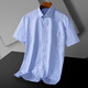 
MONTAGUT 2025 high-end brand men's short-sleeved shirt middle-aged business DP pure cotton formal wear professional workwear free solid color lining DX6628 42