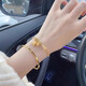 18K gold bracelet K color gold plain ring AU750 rose gold gold super shiny surface bracelet simple small bracelet (recommended 70-100Jin Jin equals 0.5 kg)