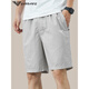 Chiarmania Pure Cotton Shorts Summer New Loose Solid Color sólido de cinco puntos Tendencia 9224 Blue oscuro 3xl Recomendado 175-190Jin [Jin iguala 0.5 kg]