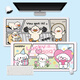 Ruqinlian Mignon et frais PAD MONDE Super grand Station de travail masculine et féminine Office Office Office Bureau de bureau E-Sports Taft Clavier épaissis 14697 FACAI DUCH Long 600 mmx Largeur 300 mmx Épaisseur 4 mm
