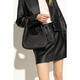 
MICHAEL MICHAEL KORS elegant luxury shoulder bag classic round design black texture cowhide fashion versatile accessories black TU