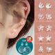 Bangboshi resin ear studs for ear piercing, ear needles, ear sticks, plastic ear sticks, no need to remove student earrings, women's transparent invisible, not easy to be allergic, resin ear studs, 5 pairs of different styles