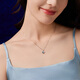 Lukfook Jewelry Platinum 950 Four-leaf Clover Shiny Platinum Necklace Set Price F63P0023DS 3.03g (including labor cost 358 yuan)
