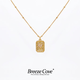 Shien BreezeCove gilt love small fragrance pendant necklace plated with 18K gold texture clavicle chain 18K gold plated model in stock
