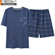 Pajama modal Summer Summer Coton Shorts Shorts à la maison Men de Coton Full Coton Fin Fin Taille pour l'extérieur HD9926 L