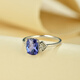 Lieremuhuang Jewelry Store No. 3 18k natural tanzanite ring Tanzania 1.62ct simple and exquisite d689 k gold tanzanite ring 1.62ct
