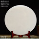 DR GRAFFCARNY Big Round Stone Spring Taishan Snowflake Jade Natural Raw Stone White Round Disc Office Ornaments D3883-30cm Taishan Xiangyun Diameter 30cm